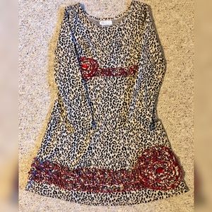 Girls Bonnie Jean Leopard Print Dress